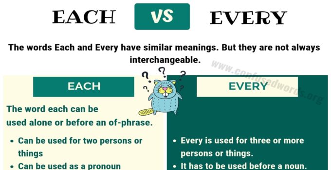 EACH vs EVERY: How to Use Each and Every in English?