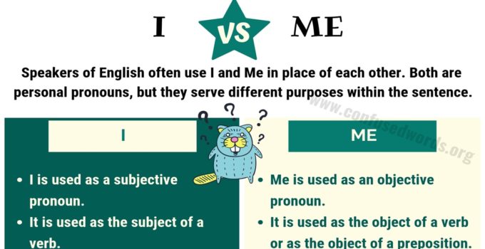 I vs ME: How to Use Me vs I in English