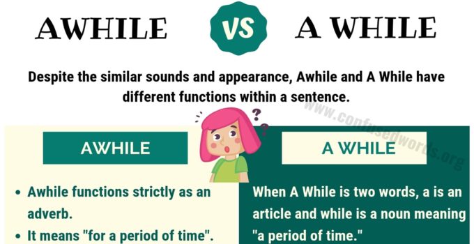 AWHILE vs A WHILE: How to Use A While vs Awhile Correctly?
