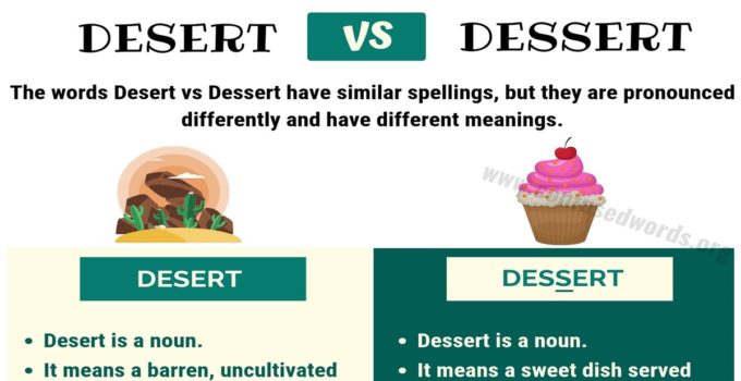 DESERT vs DESSERT: How to Use Dessert vs Desert Correctly?