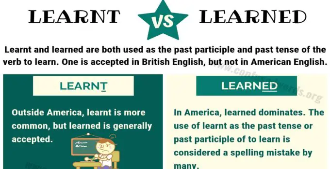 Learnt vs Learned