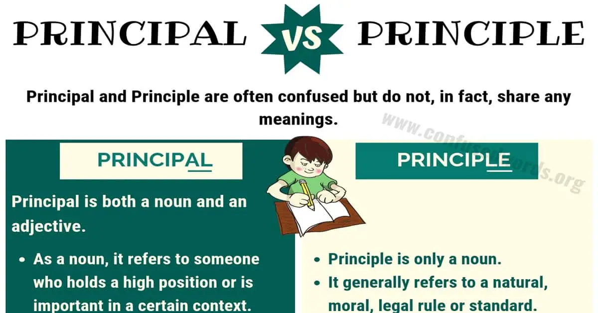 how to remember the difference between principle and principal