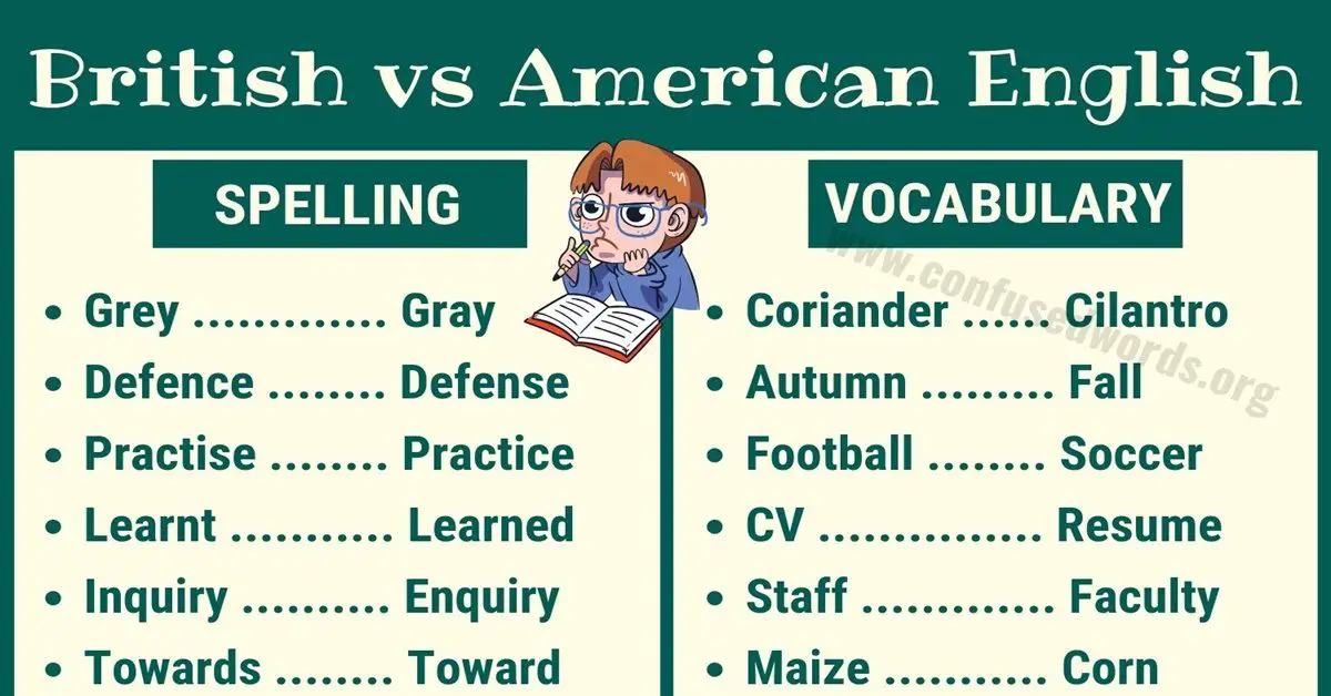British English vs American English: What are the Differences