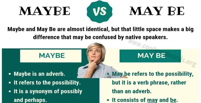 MAYBE vs MAY BE: How to Use May Be vs Maybe in English?