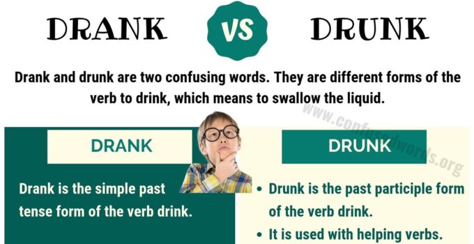 DRANK vs DRUNK: How to Use Drank or Drunk in Sentences?