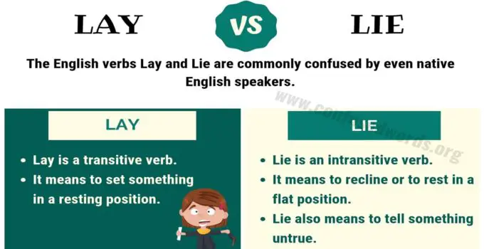 LAY vs LIE: How to Use Lie vs Lay Correctly?