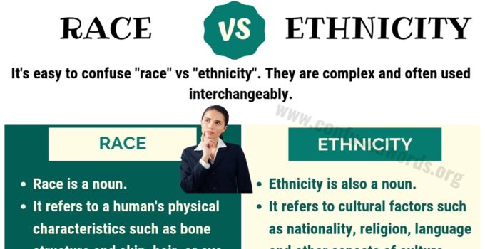 Race vs Ethnicity