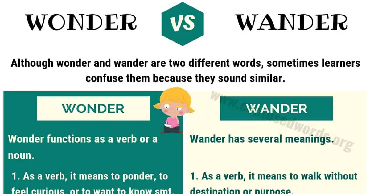 wondering vs wandering difference