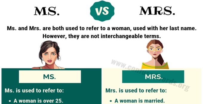 Ms vs Mrs