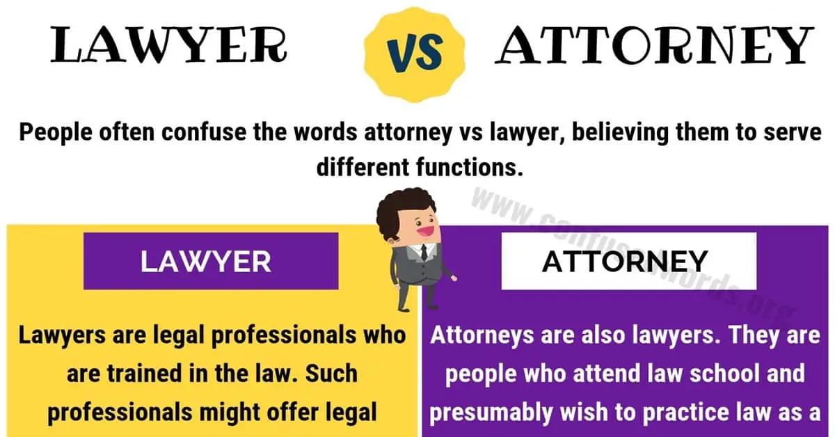 Attorney Vs Lawyer Meaning