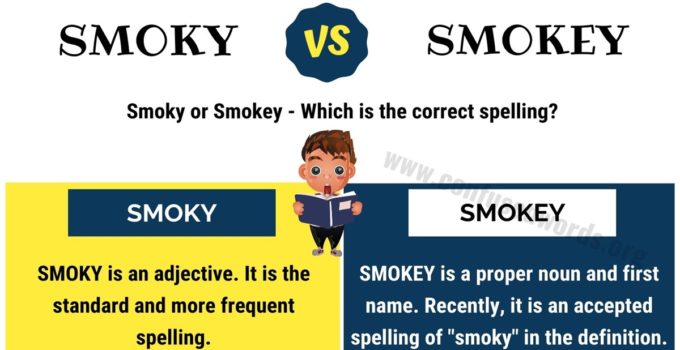 SMOKY or SMOKEY: How to Use Smokey or Smoky in English?
