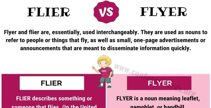 FLIER vs FLYER: Useful Differences between Flyer and Flier