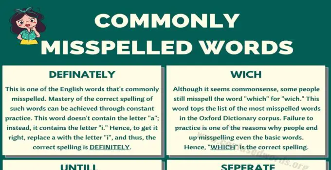 10 Most Commonly Misspelled Words in the English Language
