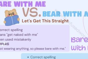 Bear with Me or Bare with Me: Differences in Grammar and Writing