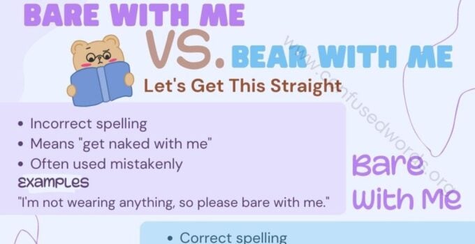 Bear with Me or Bare with Me: Differences in Grammar and Writing